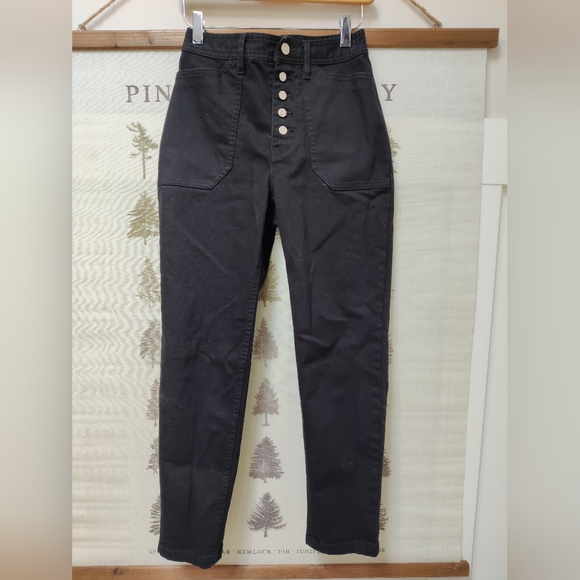 ARITZIA WILFRED Belen High Rise‎ Mom-Fit Black Jeans Sz 0 - Picture 4 of 10